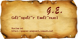 Gáspár Emánuel névjegykártya