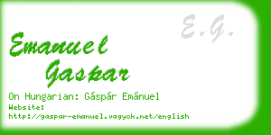 emanuel gaspar business card