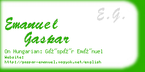 emanuel gaspar business card